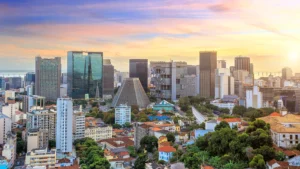 Rio De Janeiro city skyline